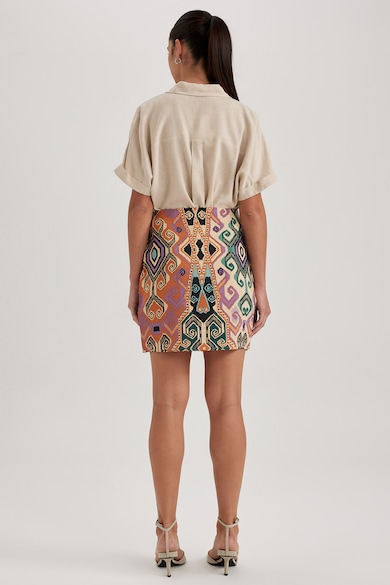 DeFacto Къса пола със застъпен дизайн Жени