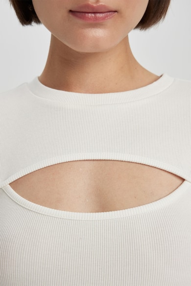 DeFacto Pamuttartalmú póló kivágással női