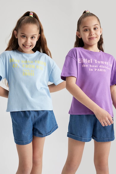DeFacto Памучни тениски - 2 броя Момичета