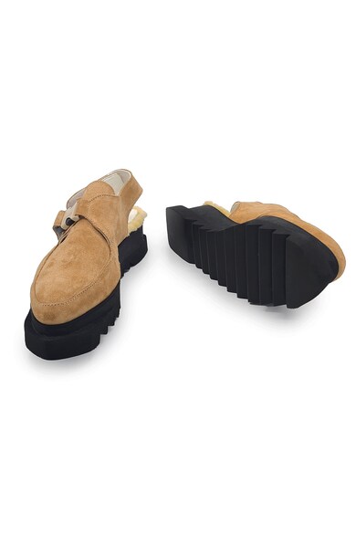 unudoitrei Pantofi slingback din piele intoarsa cu talpa flatform Femei