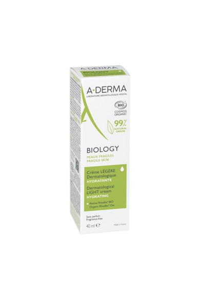 A-Derma Crema hidratanta lejera,  Biology, 40 ml Femei