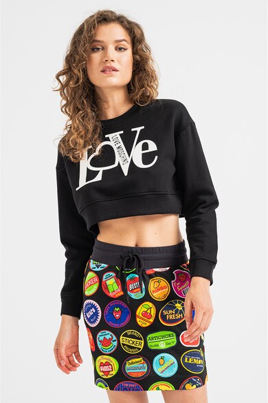 Love Moschino Logómintás crop pulóver női