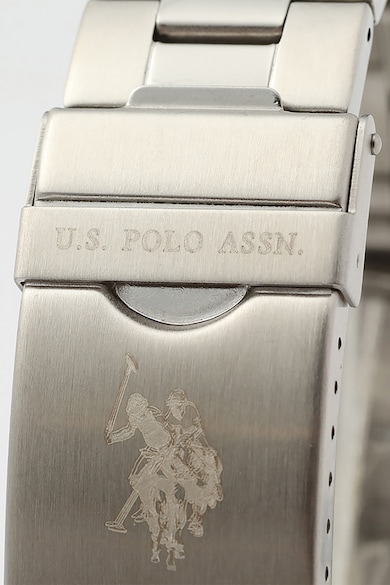 U.S. Polo Assn. Ceas din otel inoxidabil cu logo pe cadran Barbati