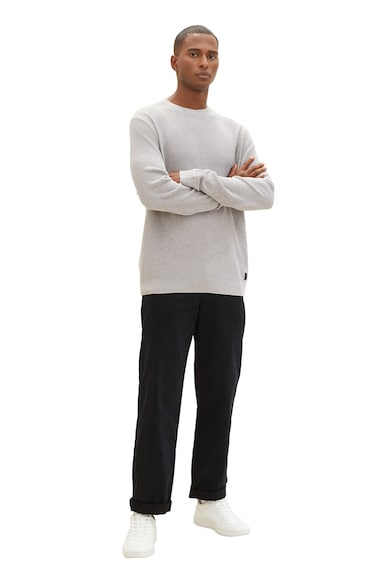 Tom Tailor Пуловер с овално деколте и релеф Мъже