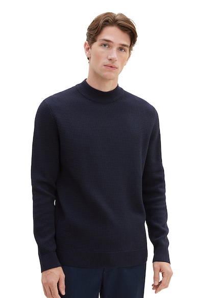Tom Tailor Памучен пуловер с релеф Мъже