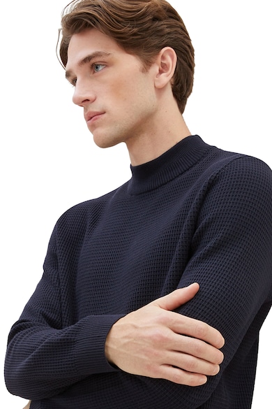 Tom Tailor Памучен пуловер с релеф Мъже