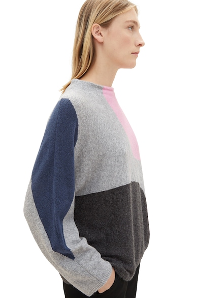 Tom Tailor Colorblock dizájnú pulóver női