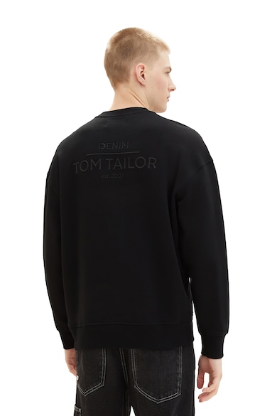 Tom Tailor Bő fazonú pulóver logómintával a hátrészen férfi