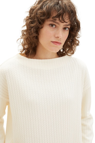 Tom Tailor Ejtett ujjú texturált pulóver női