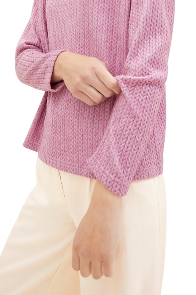 Tom Tailor Ejtett ujjú texturált pulóver női