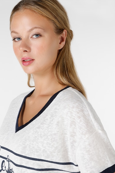 COLIN'S V-nyakú mintás póló női
