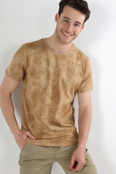 COLIN'S Kerek nyakú batikolt mintájú póló férfi