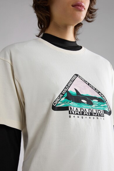 Napapijri Памучна тениска S-Montalva с лого Жени