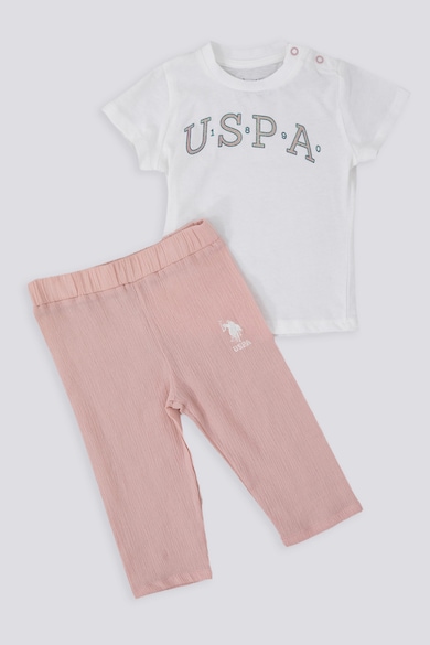 U.S. Polo Assn. Тениска и панталон с лого, 2 части Момичета