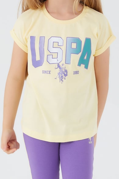 U.S. Polo Assn. Тениска с принт и къс клин Момичета