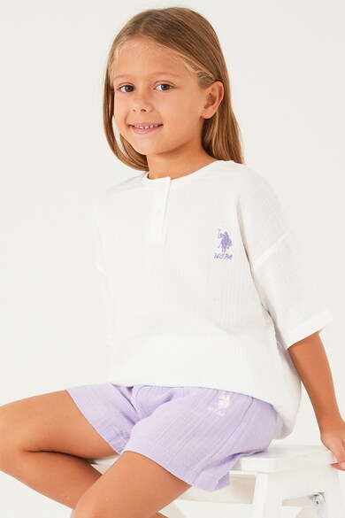 U.S. Polo Assn. Памучна тениска и къс панталон Момичета