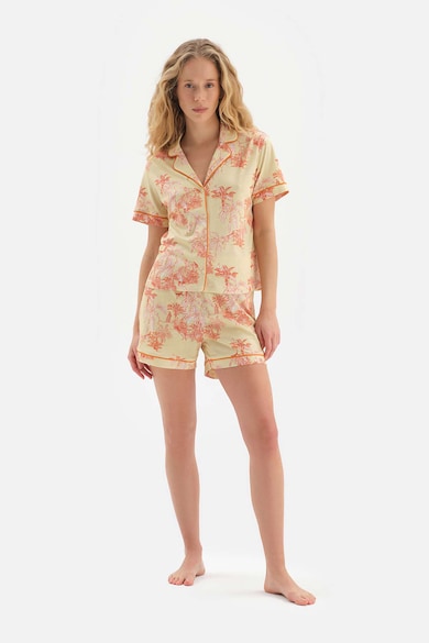 DAGI Pijama scurta cu imprimeu tropical Femei
