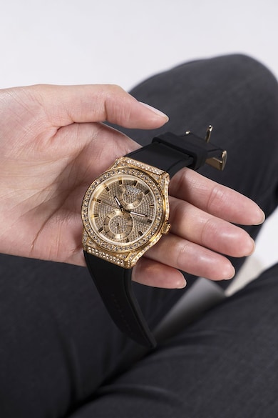 GUESS Часовник от неръждаема стомана със силиконова каишка Жени