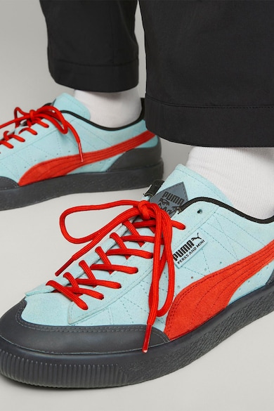 Puma Велурени спортни обувки Clyde с гумени детайли Мъже