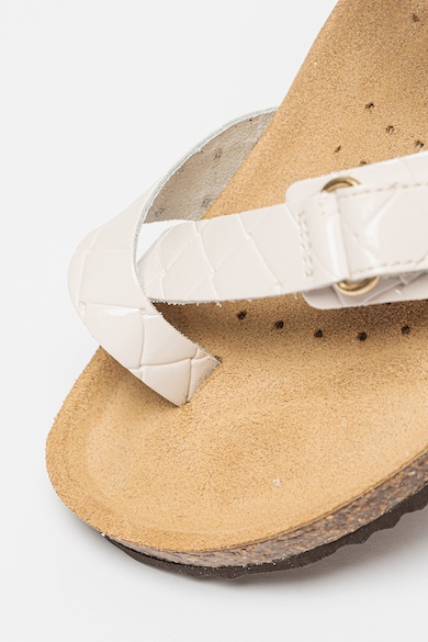 Geox Sandale de piele peliculizata cu bareta infasurabila Brionia Femei