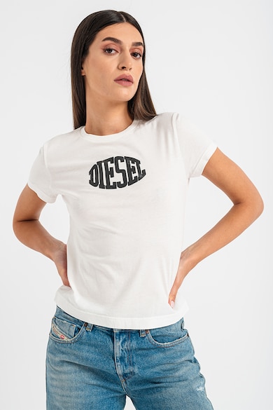 Diesel Tricou cu logo pe piept Sli Femei