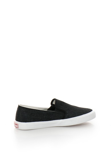 Big Star Pantofi slip-on negri cu aspect de denim Barbati