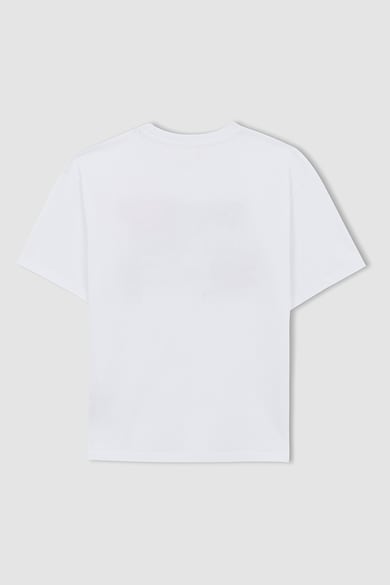 DeFacto Уголемена памучна тениска с шарка Момчета