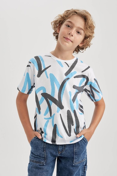 DeFacto Тениска с овално деколте и щампа Момчета