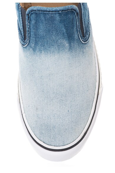 Diesel Pantofi slip-on albastru in degrade cu aspect de denim Vansis Femei