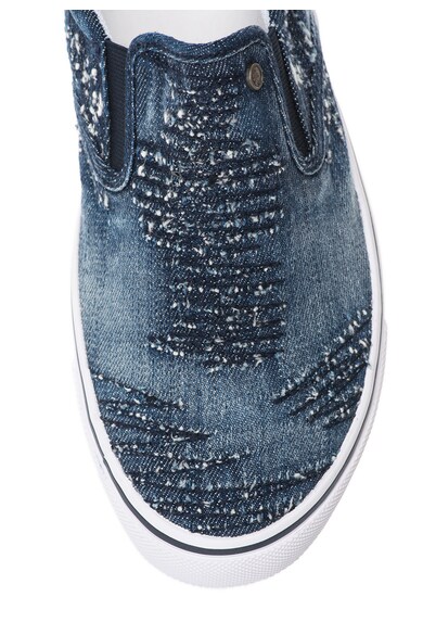 Diesel Pantofi slip-on albastri din denim Sub-Ways Barbati