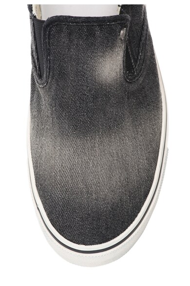 Diesel Pantofi slip-on negru stins din denim Sub-Ways Barbati