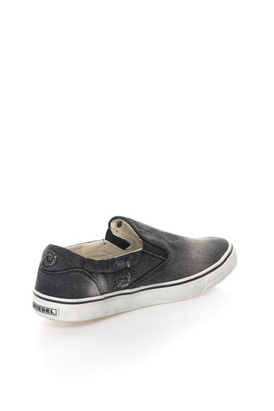 Diesel Pantofi slip-on negru stins din denim Sub-Ways Barbati