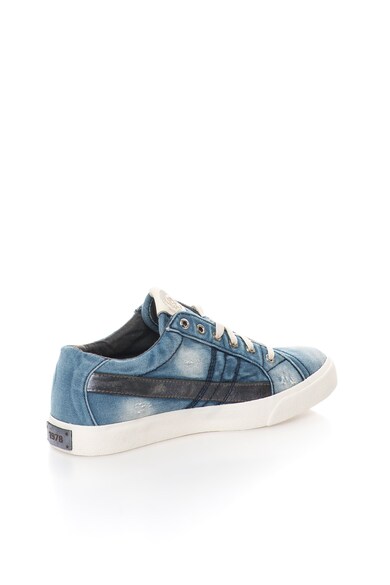 Diesel Tenisi albastru stins cu aspect de denim D-String Femei