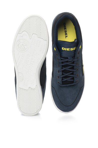 Diesel Pantofi sport albastru si negru cu piele intoarsa Aarrow Barbati