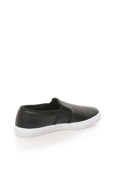 Lacoste Pantofi slip-on negri de piele Gazon Femei