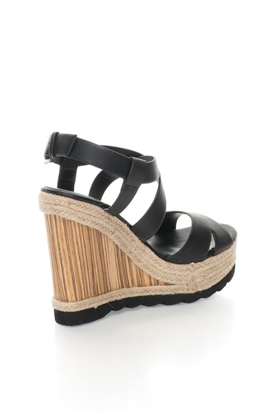 Bullboxer Sandale wedge negre tip espadrile Femei