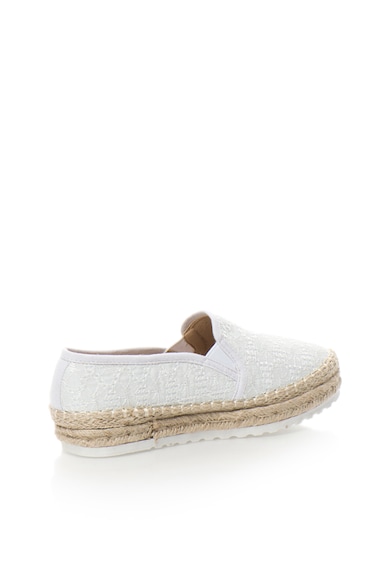 Oakoui Espadrile flatform albe cu broderii Femei