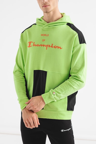 Champion Colorblock dizájnú kapucnis pulóver férfi