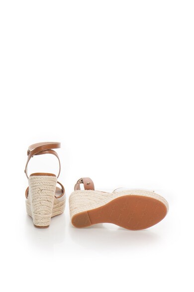 Pepe Jeans London Sandale wedge alb cu maro Walker Femei