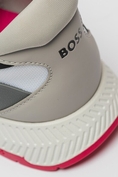 BOSS Pantofi sport din piele ecologica si material textil Titanium Barbati