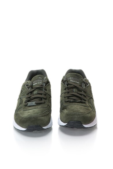 Puma Pantofi sport verde militar Allover Suede Barbati