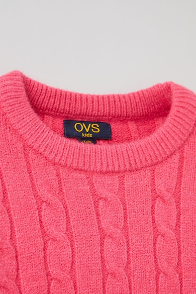 OVS Пуловер с плетка озморка с овално деколте Момичета