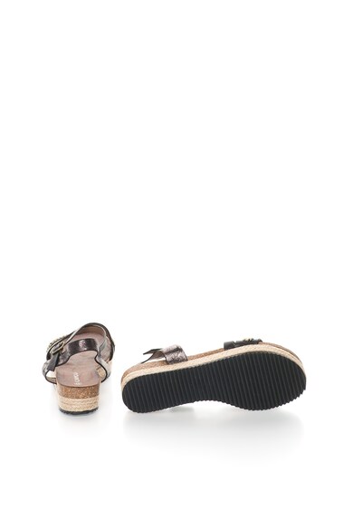 Oakoui Черни сандали на скосена платформа Жени
