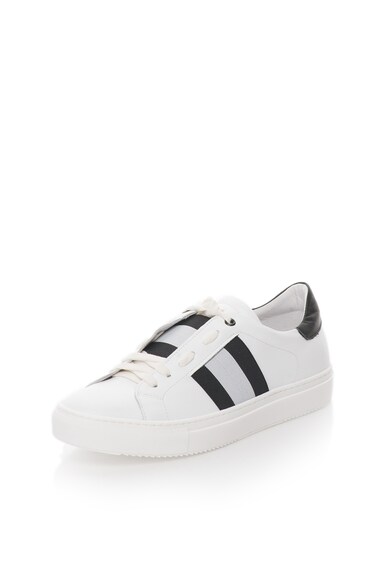 Zee Lane Кожени спортни обувки в бяло и черно Мъже
