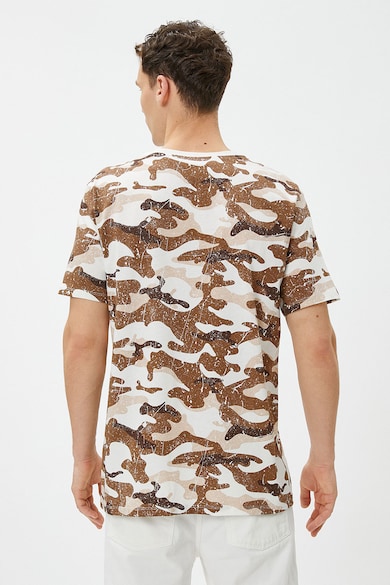 KOTON Памучна тениска с камуфлажна щампа Мъже
