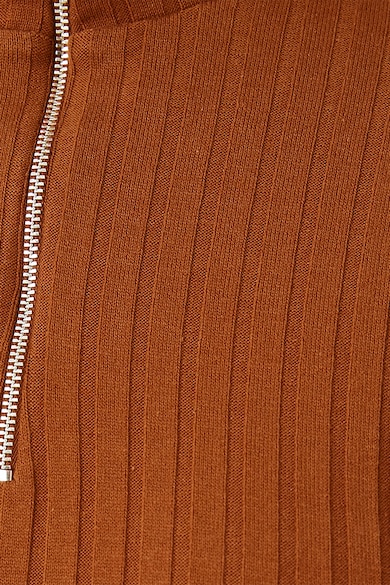 KOTON Рипсен пуловер с къс цип Жени