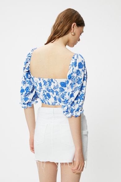 KOTON Къса блуза с флорална щампа Жени