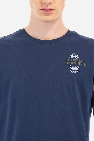 LA MARTINA Памучна тениска с лого Мъже