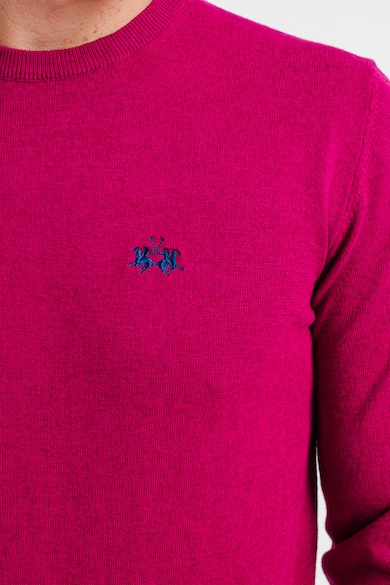 LA MARTINA Пуловер с вълна с лого Мъже
