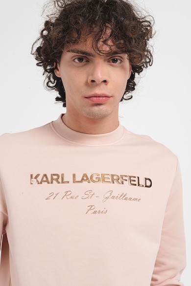 Karl Lagerfeld Pamutpulóver logóval férfi